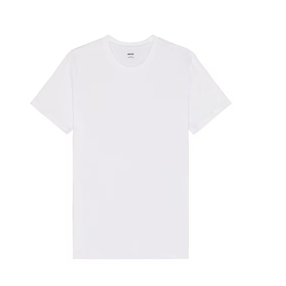 Skims Mens Basic Lightweight Crewneck T-Shirt Chalk White SS-STT-5993M Medium